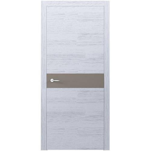 Двері Родос Berta G шпон дуб білий (800 * 2000) скло латте