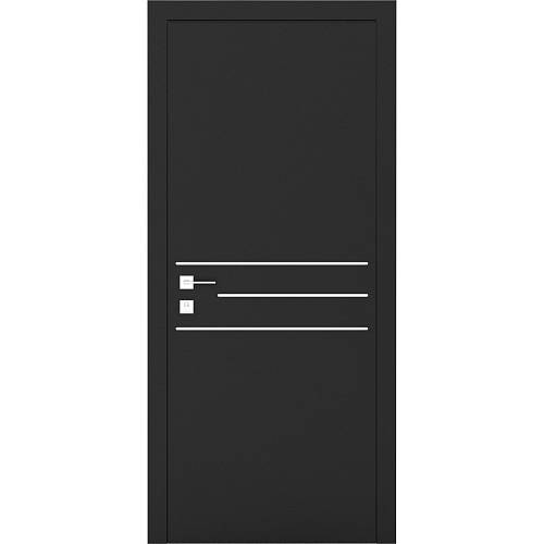 Дверь Родос Prima 3G RAL 9004 (800*2000) окрашенная, глухая