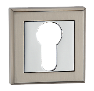 Накладка MVM на замок под цилиндр Е8 SN/CP матовый никель/полирован. хром (цинковый сплав)