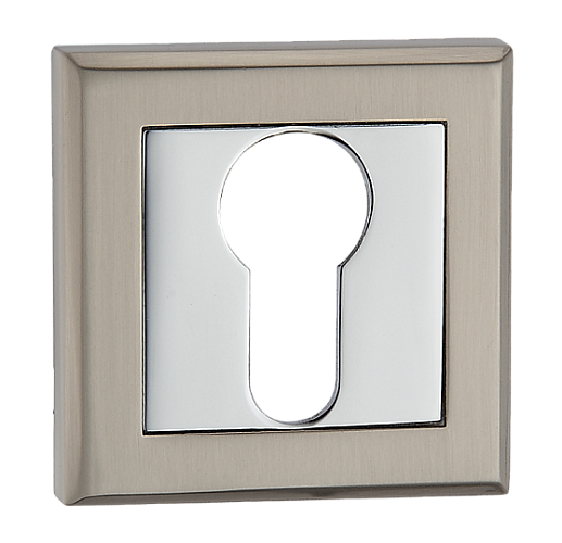 Накладка MVM на замок под цилиндр Е8 SN/CP матовый никель/полирован. хром (цинковый сплав)