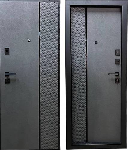 Двері вхідні Портала Тріо Моне 2 бетон сірий 950*2040 ліва