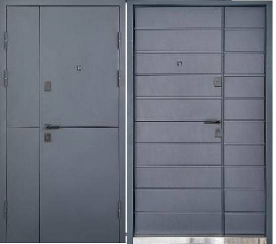 Двері вхідні уличн Abwer (Defender) Solid(1200х2050 ( RAL 7021/Антрацит)