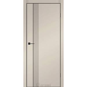 Дверне полотно Darumi  SINTRA MODERN-01 800 х 2000, Сріблястий тауп, Чорна+ал.торець