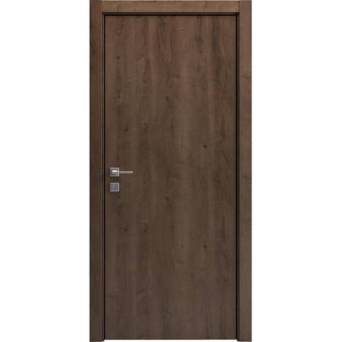 Дверь Lux-3 экошпон мадагаскар ( 800х2000х 38) полустекло сатин