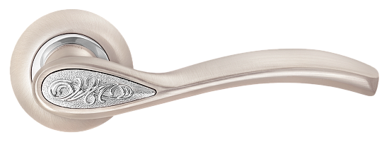 Ручка дверна MVM Z-1313 SN/СР матовий нікель/полірований. хром