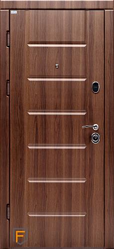 Двері вхідні Форт Нокс Стандарт Горіх шоколад/Дуб шимо світлий.DG36 850 х 2030