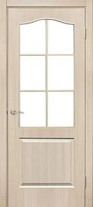 Дверне полотно Новий стиль Классик ясень (900*2000) ПВХ De Luxe стекло сатин