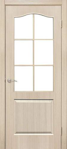 Двері Новий Стиль Класик ясен (900*2000) ПВХ De Luxe скло сатин