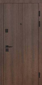 Двері вхідні Artiz Тип 10(квадро)мод229 Дуб Катанія Темний/Дуб Немо Срібний 950права МДФ/МДФ