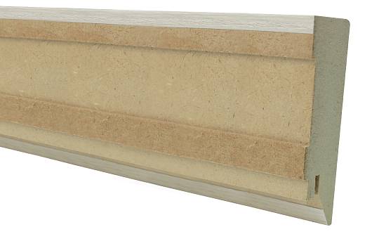 Плінтус ОМиС МДФ 100 * 19 * 2400 прямій на кляймер біла структура (4 шт-уп)