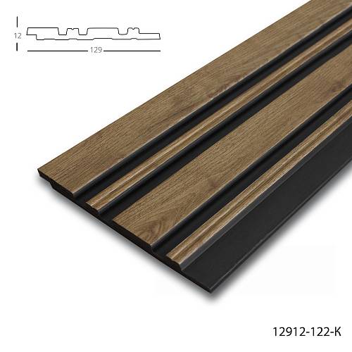 Панель стеновая полимерная Клевер  12912- 122-K (129*12*2900мм) (20шт/уп)