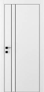 Дверне полотно Portala Молдинг№2 RAL 5015 золот.молдинг/Лакобель№2 RAL 7002 800*2000+ЗТ+врізка