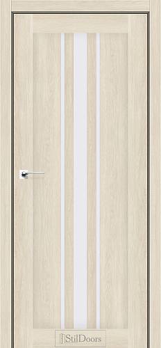 Дверне полотно ARIZONA StilDoors Атлантик крем (800*2000) ПВХ, скло сатин