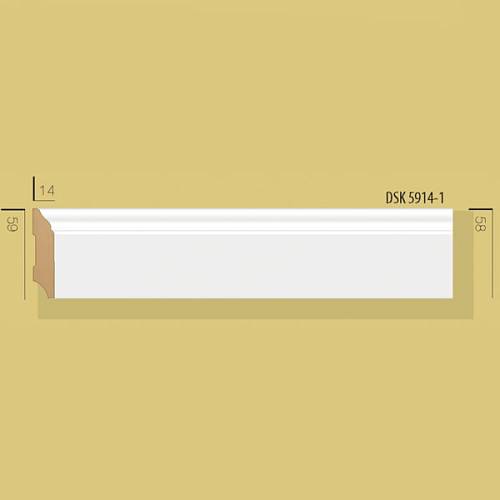 Плінтус Decolux DSK 5914 білий 59 * 14 * 2400мм (36шт/уп)