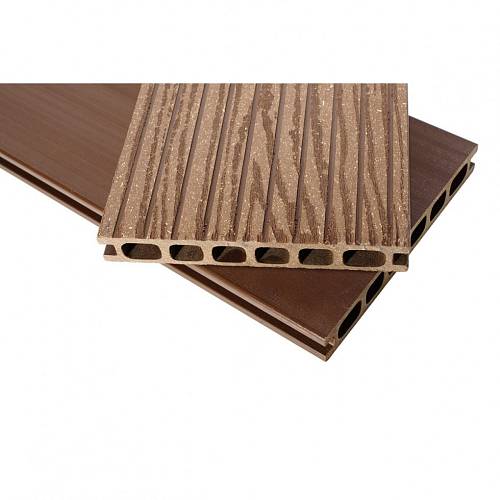 Террасная доска Holzdorf Impress шовная каштан (24*162*2400мм)