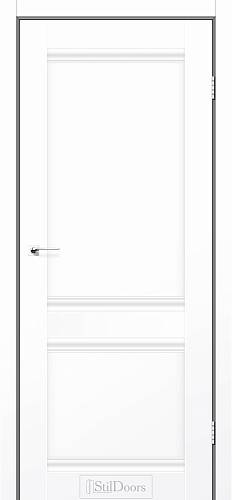 Дверне полотно Сapital 01 StilDoors Белый мат (800*2000) ПВХ, глухое