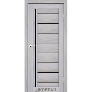 Двери Korfad Florence FL-06 РР серая мадрина 800*2000 стекло черное