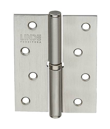 Петля Linde  H - 100 L SN (100*75*2,5мм) левая матовый никель (1 петля в уп)