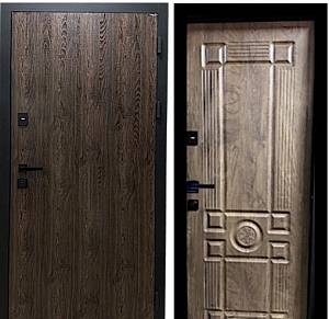 Двері вхідні Портала Стріт Термо Гард дуб темний +Монарх Спил коньячний 850*2040 ліва