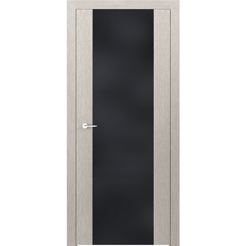 Двері Rodos Flat капучино (800 * 2000) ПВХ, скло чорний глянець