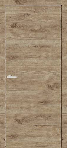 Дверной блок ОМиС  дуб Леон(NL) 850х2040мм ( глухое), к-б Д40 с упл. МДФ п/д, 2H(2BB)+85EN левое(L