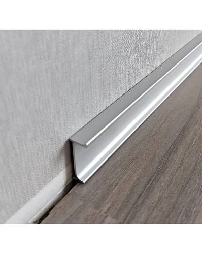 Плінтус алюмінієвий прихованого монтажу Best Deal Срібло анодоване 2/30 (3 м)