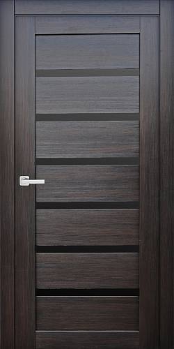 Двері міжкімнатні FDC (QD) модель RE44 800х2000 чорне лакобель,горіх макадамія