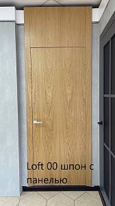 Двері Danapris Loft 00 шпон с панелью  (Inside) (дуб натуральний)