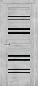 Дверь  Doors Smart С017 Ясень сизый (800*2000) ПВХ, черное стекло)