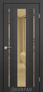 Двери Korfad Aliano AL-02 Super Pet антрацит 800*2000  зеркало бронза двухстороннее