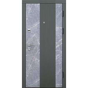 Двері вхідні Форт Нокс Стандарт Рим античный мрамор/білий матовый+акрил 850 х 2030 (В)