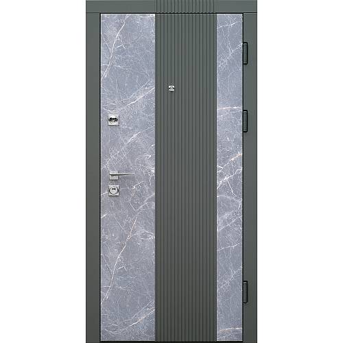 Двері вхідні Форт Нокс Стандарт Рим античный мрамор/білий матовый+акрил 850 х 2030 (В)