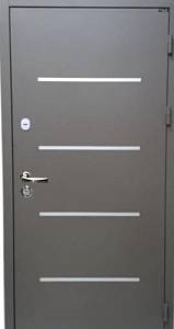 Двері вхідні Портала Стрит Термо Aluma 1 Metalic brown + Ангола Спил коньячний 850*2040 ліва