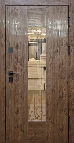 Двері вхідні Форт Нокс Крафт Термо Мет Дуб золотой/ Мет Біле дерево вулиця