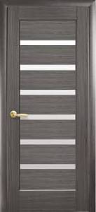 Дверне полотно Новий стиль Линнея grey (700*2000) ПВХ De Luxe стекло сатин