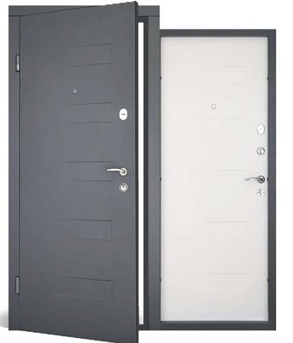 Двері вхідні Abwehr (Comfort )Adelina (490) 860/960х2050 (антрацит/білий)