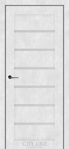 Дверне полотно FORSAN City Line (600 х 2000, Бетон Сніжний, Сатин білий)