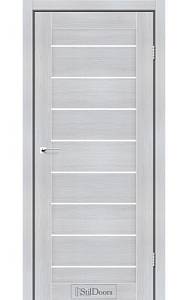 Дверне полотно TANZANIA StilDoors Кремовое дерево (800*2000) ПВХ, стекло сатин (СК)
