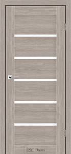 Дверное полотно Riko Limo капучино 800*2000 екошпон 38 мм стекло сатин