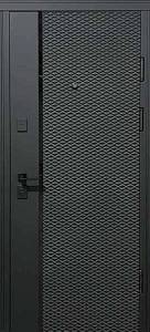 Двери Входные Магда тип 2 модель MG 518 Софт-тач черн/супермат белый  860 черн. фурн (квартира)