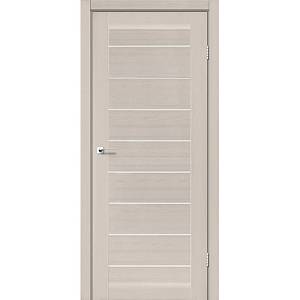 Дверь межкомнатная Leador Neapol дуб латте (700*2000) sincrolam, стекло сатин белый