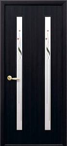 Дверне полотно Новий стиль Вера венге 3D (600*2000) экошпон стекло с рис. Р1