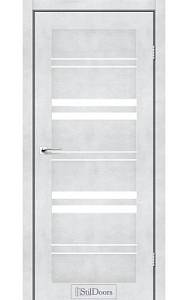 Дверне полотно SLOVENIA StilDoors Светлый бетон (800*2000) ПВХ, стекло сатин