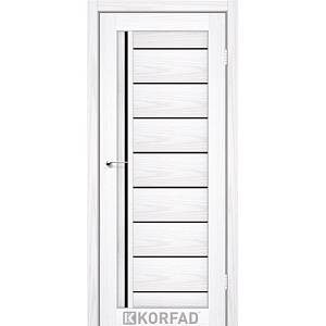 Двери Korfad Florence FL-06 РР белая мадрина 800*2000 стекло черное