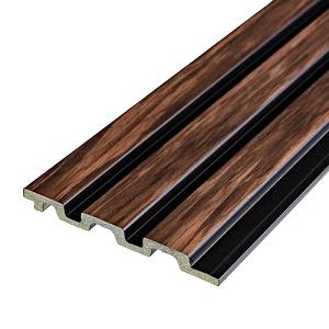 Рейка декоративная PS темный орех 2900х120х12мм (D) SW-00001745