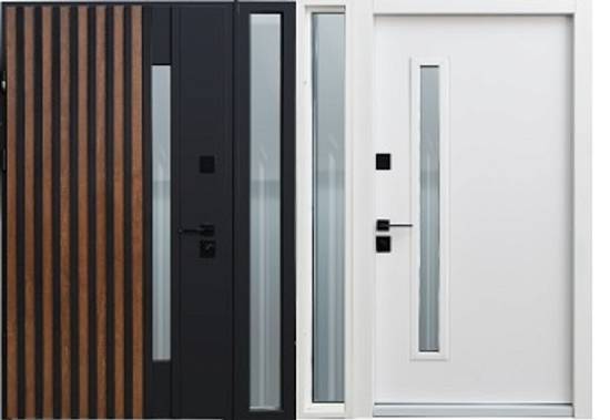 Двері Straj PF.St.Securemme 1.5 Side Light (1220х2050)RioSLoft  Дуб темний/Білий атлас