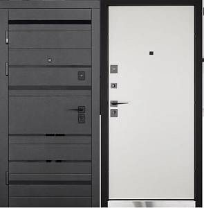 Двері вхідні Abwehr MegapolisMG3-KHarmonia(546/0) 860х2050права Чeрнаz шагрень /Олово супермат