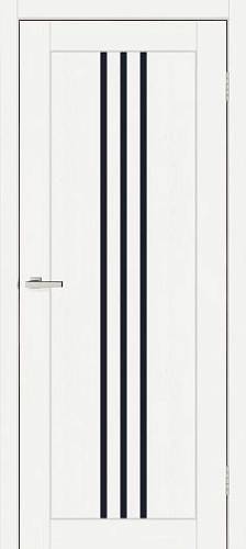 Дверь  Doors Smart С049 дуб меренго (800*2000) ПВХ, черное стекло (Ск)