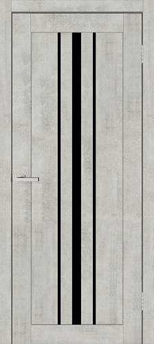 Дверь  Doors Smart С050 Бетон светлый (800*2000) ПВХ, черное стекло