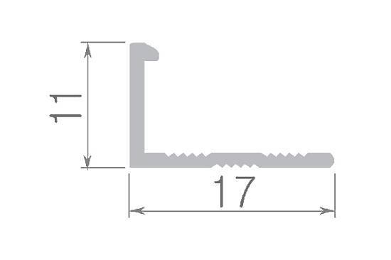 617-03 Порог Омис (10,8*17мм) облицовочный золото (2500мм)